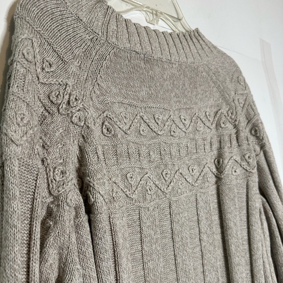 ELISABETH by Liz Claiborne cable knit sweater fisherman sweater vintage - Picture 4 of 6